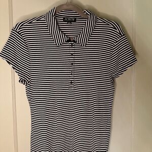 J Crew ribbed cotton polo, women size L